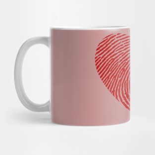 fingerprint heart Mug